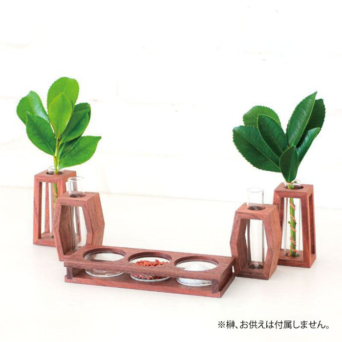 神棚の里 モダン神具セット Kacomi ウォールナット 神棚 S-4993896303583 静岡木工