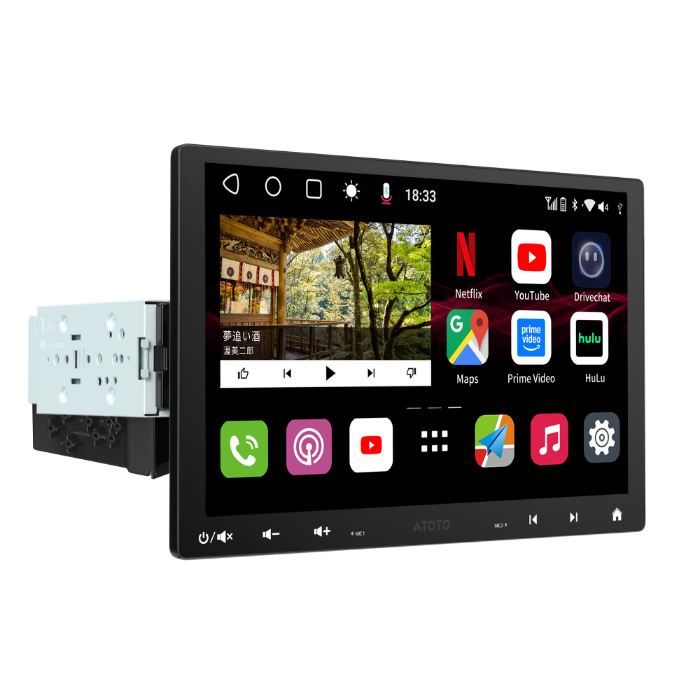 ATOTO ディスプレイオーディオ S8G1104MX-A 10.1インチ 4G+32G 1DIN & 2DIN フローティング