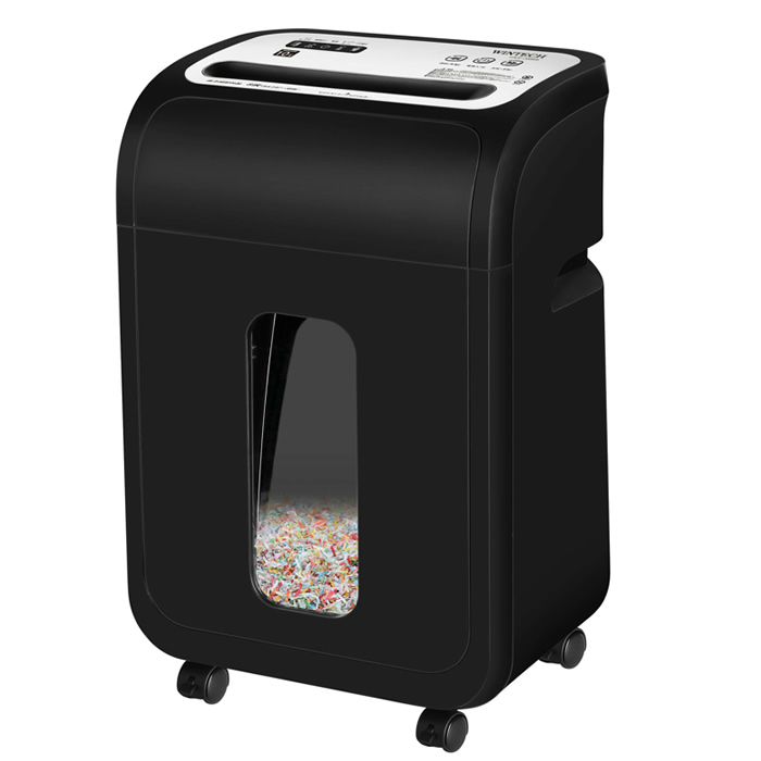 ウィンテック 20L マイクロカットシュレッダー SHOF-2008M ブラック 窓付き キャスター付き WINTECH