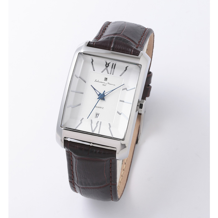 Salvatore Marra サルバトーレマーラ 腕時計 カットガラス 三針 SM21101-SSWH