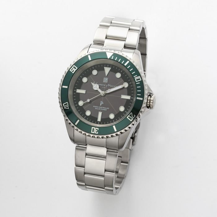 Salvatore Marra サルバトーレマーラ 腕時計 電波ソーラーウォッチ SM22110-SSBKGR