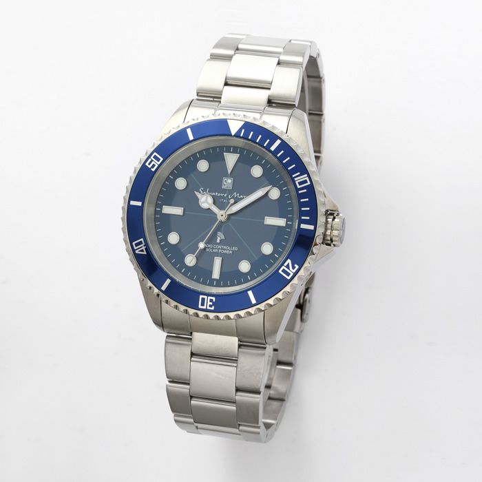 Salvatore Marra サルバトーレマーラ 腕時計 電波ソーラーウォッチ SM22110-SSBL