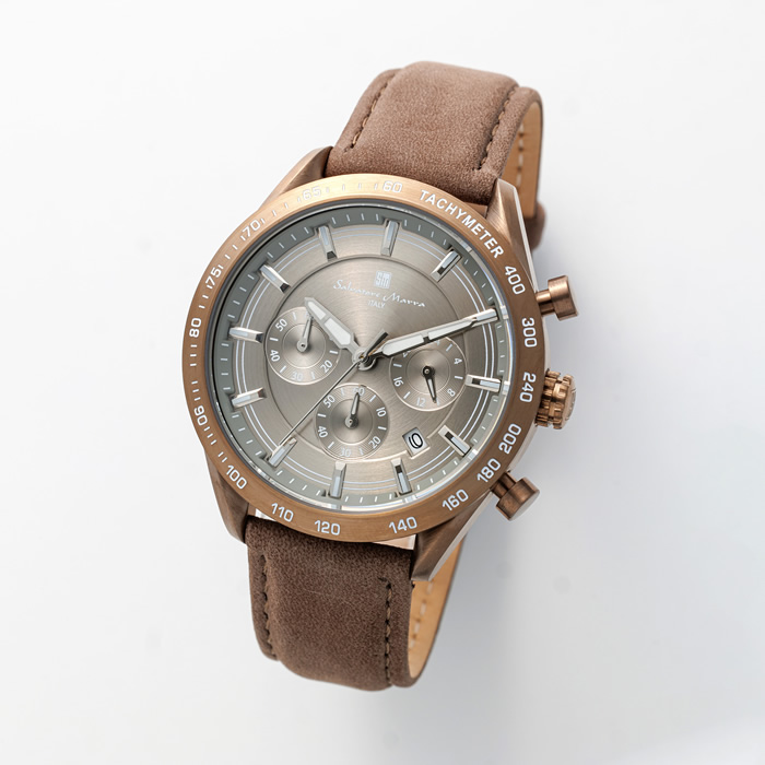 Salvatore Marra サルバトーレマーラ 腕時計 クロノグラフ レザーベルト SM23104-KHKH