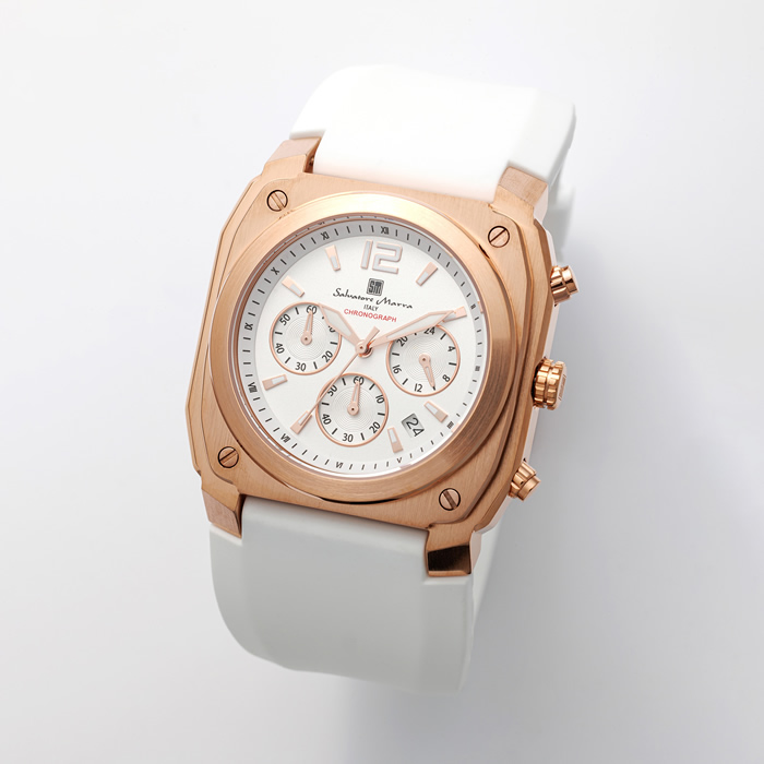 Salvatore Marra サルバトーレマーラ 腕時計 クロノグラフウォッチ SM24109-PGWH