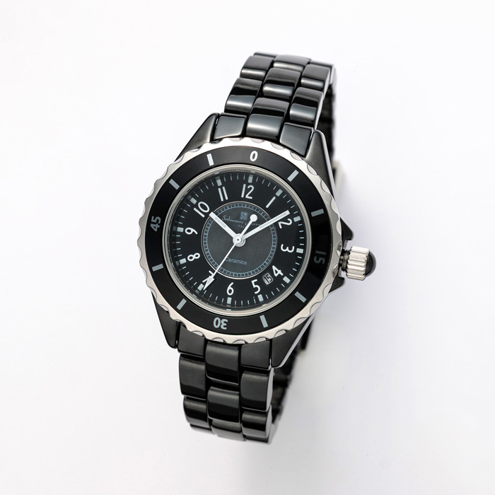 Salvatore Marra サルバトーレマーラ 腕時計 レディース セラミックウォッチ SM25151-BKA ブラック アラビアインデックス