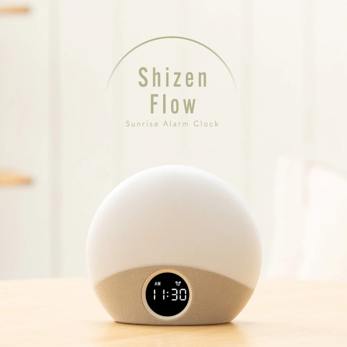 アデッソ Shizen Flow シゼンフロー 光目覚ましクロック サンライズアラームクロック SZF-01 置き時計 目覚まし時計