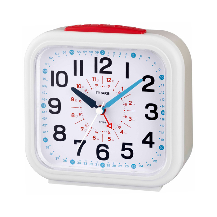 MAG マグ 知育 目覚まし時計 おきてよ~める T-784WH-Z ノア精密 置き時計 キッズ 子供