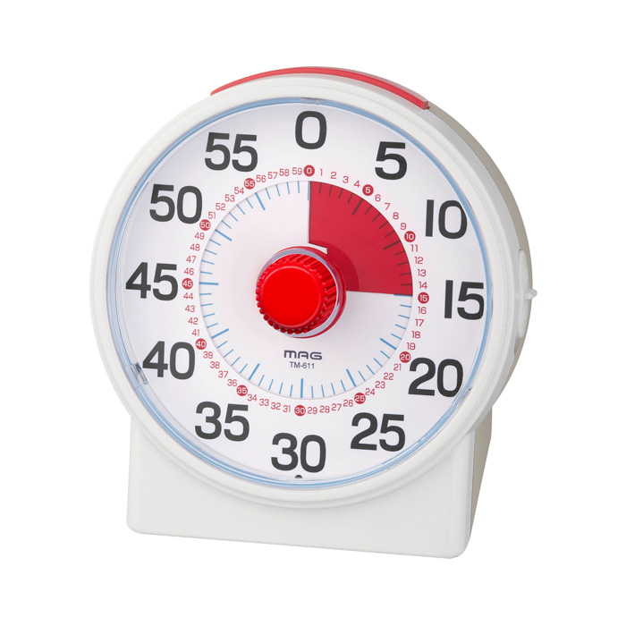 MAG マグ タイマー 知育タイマー 計ってよーめる TM-611WH-Z ノア精密 ダイヤル式 アナログタイマー キッズ 子供