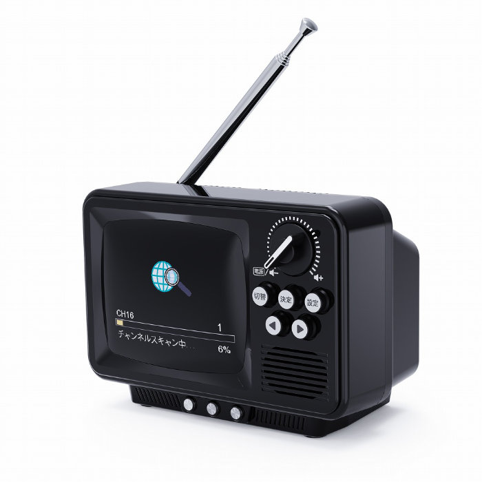 WINTECH 2.8インチ 液晶付きワンセグテレビ レトロデザイン TVR-RT1-K ブラック ポータブルワンセグテレビ