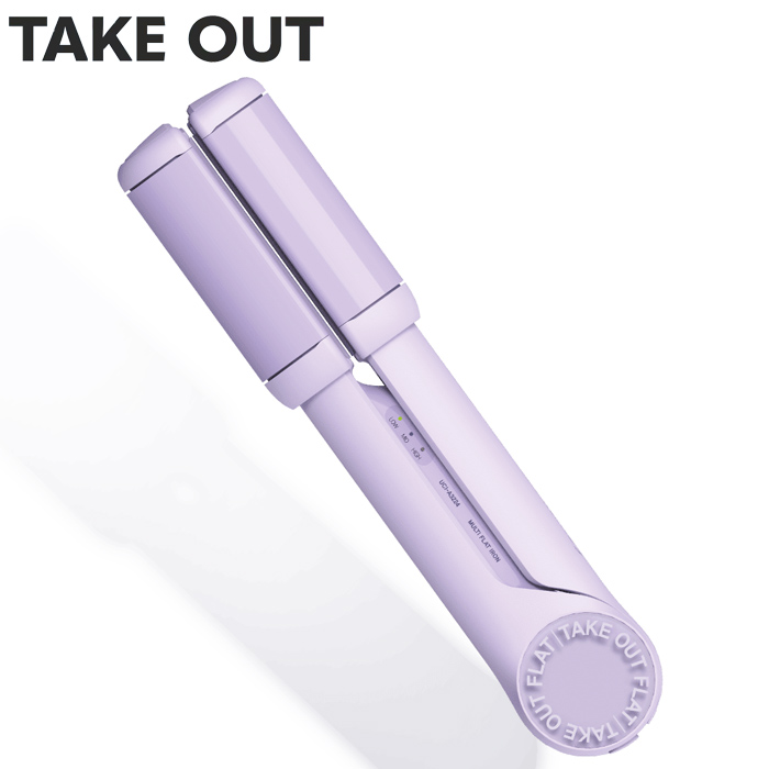 TAKE OUT ヘアアイロン ストレート Cカール Take out 4.5 Multi Flat マルチフラット 充電式コードレス UCI-A3224 パープル