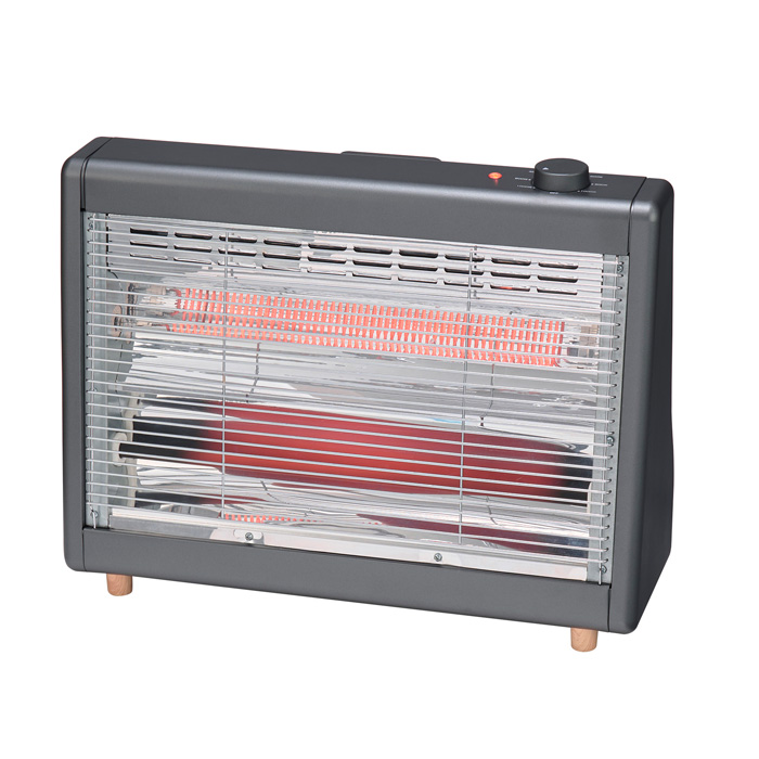 ユアサプライムス ワイド電気ストーブ YKT-WCS1000G-H グレー