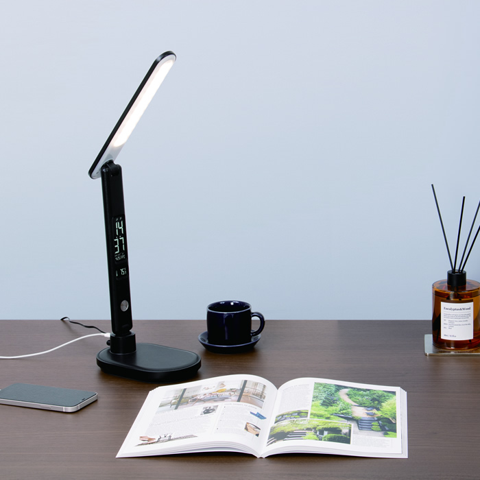 ゼピール LED スタンドライト デジタル表示付 ZLT-20B-K ブラック