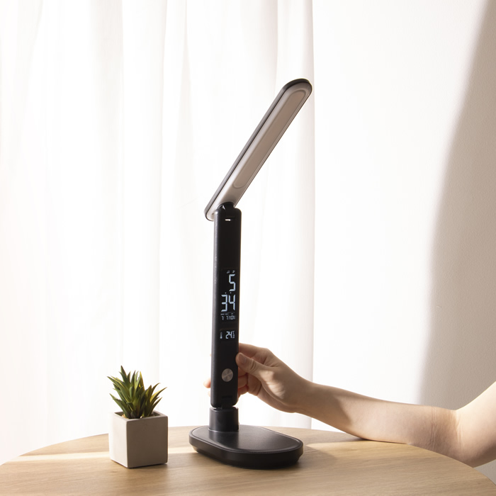 ゼピール LED スタンドライト デジタル表示付 ZLT-20B-K ブラック