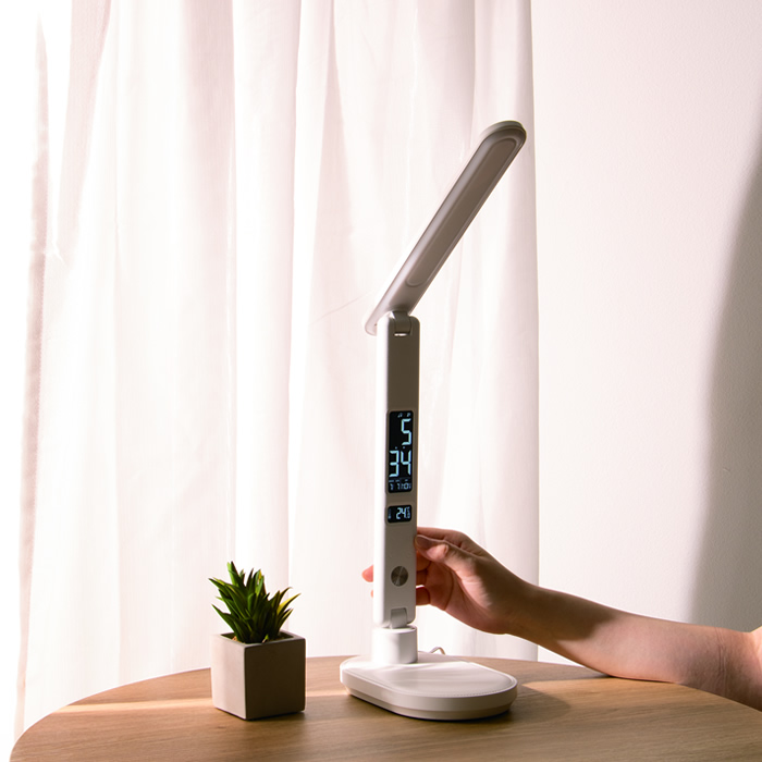 ゼピール LED スタンドライト デジタル表示付 ZLT-20B-W ホワイト