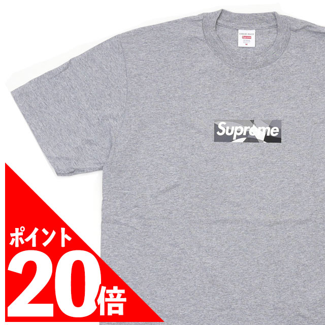 [期間限定ポイント20倍！] 新品 シュプリーム SUPREME x エミリオ・プッチ Emilio Pucci Box Logo Tee ボックスロゴ Tシャツ GRAYxBLACK