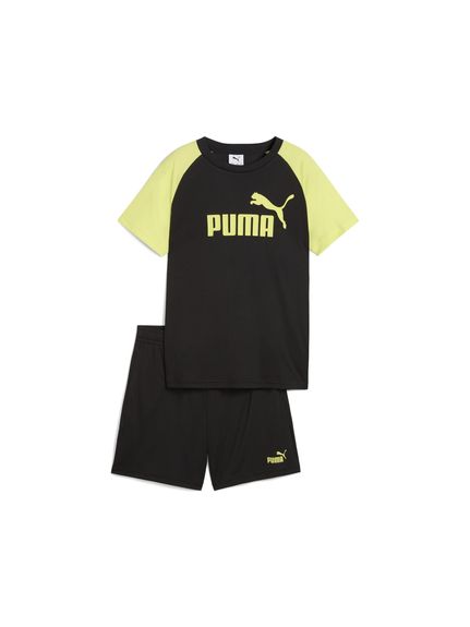 商品情報プーマでデイリールックを完成させよう！リブクルーネックTシャツと、伸縮性のあるウエストバンドと内側のドローコードで自分好みにフィットするショートパンツがセットになっています。上下どちらのアイテ