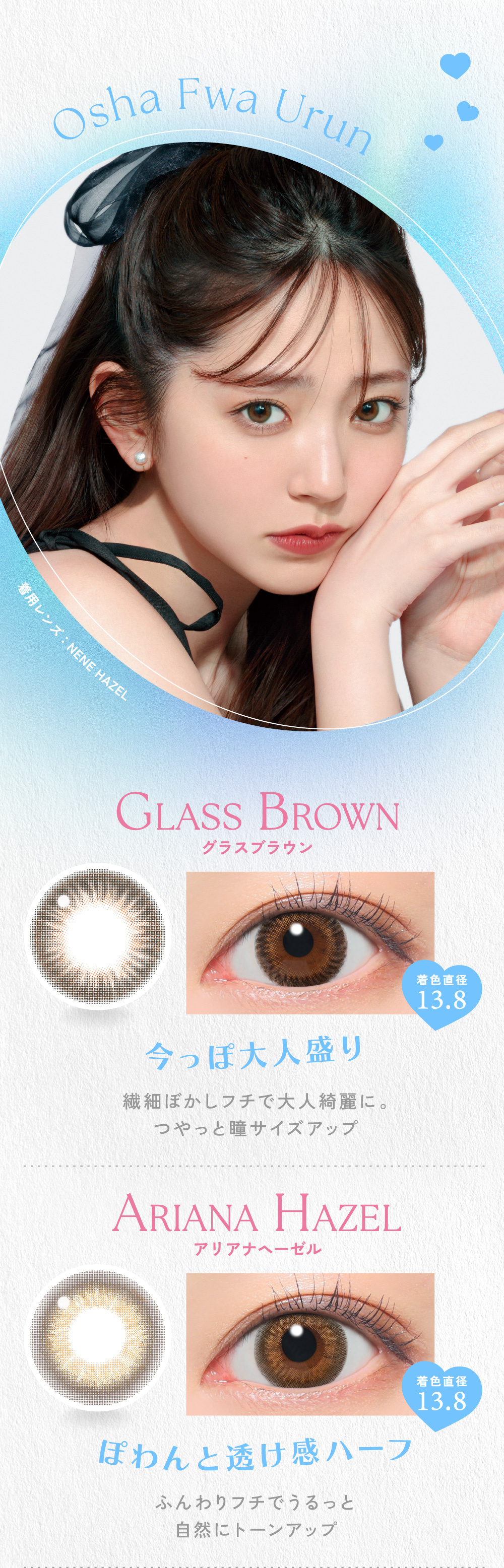GLASS BROWN�i�O���X�u���E���j / ARIANA HAZEL�i�A���A�i�w�[�[���j