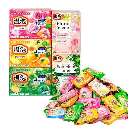 温泡 入浴剤 炭酸 詰め合わせ アソートセット 大容量 福袋(84錠入)[発泡入浴剤・炭酸ガス入り入浴剤]