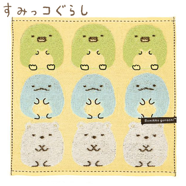 通園、通学に最適！大人気キャラクター&star; 大人気！『すみっコぐらし』の可愛らしいミニタオルが登場! 幼稚園/保育園〜低学年のお子さまにオススメ! コンパクトに畳めて収納が簡単◎ 吸水性