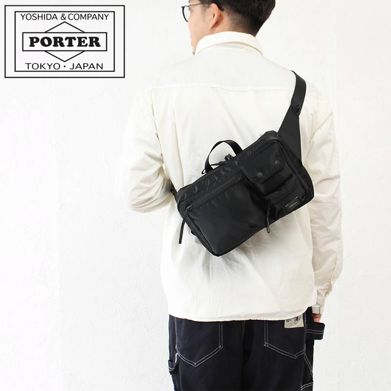 ポーター コンパート ウエストバッグ 538-16167 吉田カバン メンズ B5 PORTER ボディバッグ