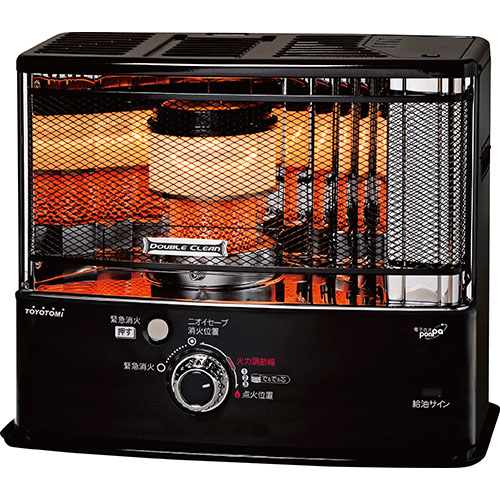 【長期保証付】トヨトミ(TOYOTOMI) RC-W3624 ブラック 反射型 石油ストーブ 木造10畳/コンクリート13畳