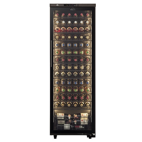 【標準設置料金込】【長期保証付】フォルスター(forster) ST-309G-WK ウッドブラック 90本収納 右開き コンプレッサー式 酷暑対応