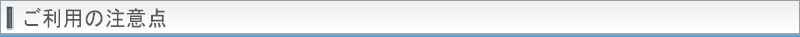 ご利用の注意点帯