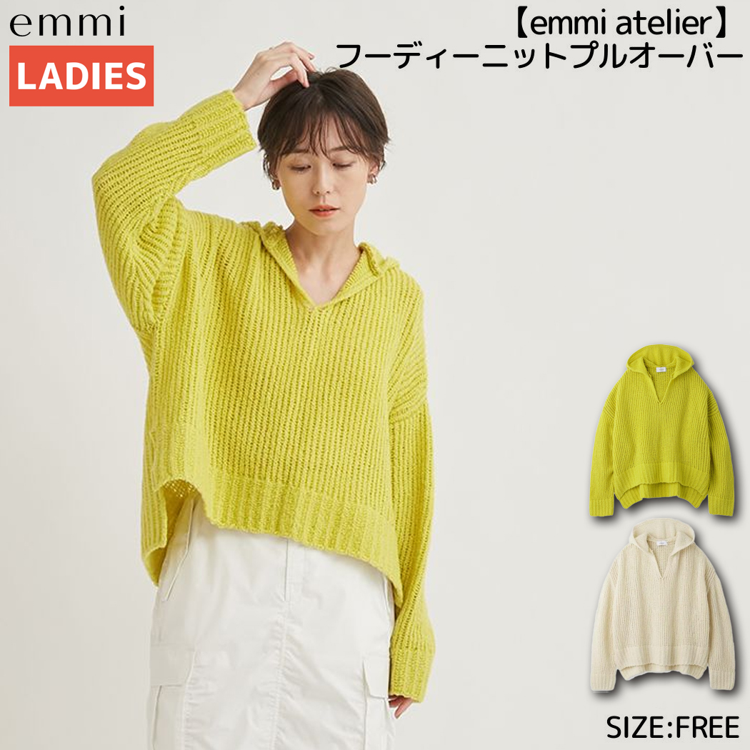 【カテゴリ】エミ アパレル カジュアル トップス レディーススウェット スエット パーカー トレーナー ニット アパレル【品番】13WNT241009【対象】ウィメンズ 女性用【素材】羊毛88％、ナイ