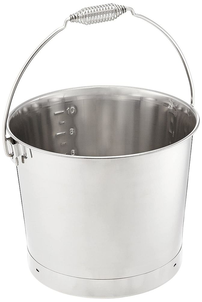 ●本体のみ（蓋別売）※本体と蓋は別売りです。規格:10L(ワイヤーバネ取手)外径×高さ:φ280×H230mm材質:18-8ステンレス※画像は代表画像ですので、画像のサイズ感と実際のお届け商品のサイズ