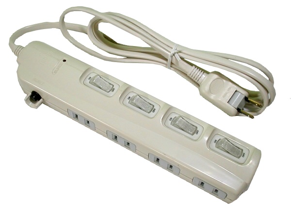 待機電力の節約に便利♪合計1,500WまでOKパイロットランプ付セパレートスイッチ （ON/OFFを光で確認）待機電力をカットする省エネタイプ。節電タイプ差し放しのプラグは待機電力がかかり電気代のムダ