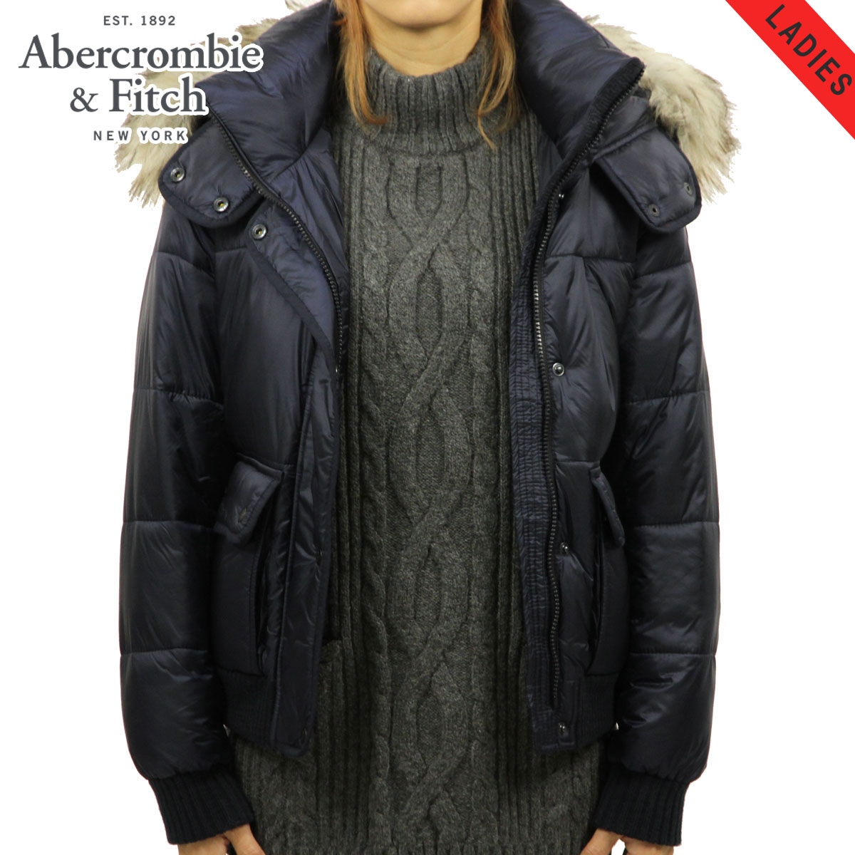 30%OFFクーポンセール 【利用期間 7/13 0:00〜7/26 9:59】 アバクロ アウター レディース 正規品 Abercrombie＆Fitch ジャケット PUFFER