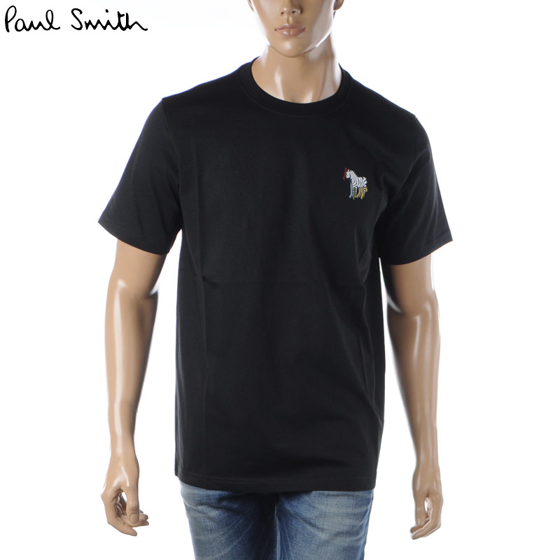 ポールスミス PAUL SMITH Tシャツ メンズ ブランド クルーネック 半袖 M2R 011R KP3824 ブラック■商品説明ポールスミス人気アイコンのゼブラをさりげなくワンポイントであしらっ