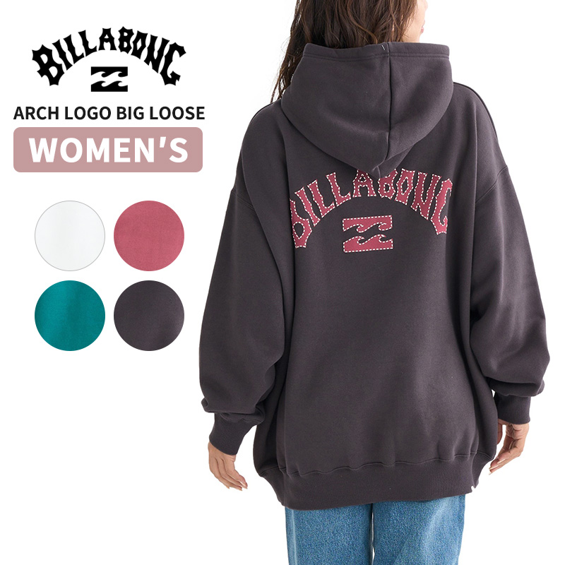 ビラボン レディース プリント スウェット パーカー BILLABONG レディース ARCH LOGO BIG LOOSE プルオーバーパーカー BF014016 長袖トッ