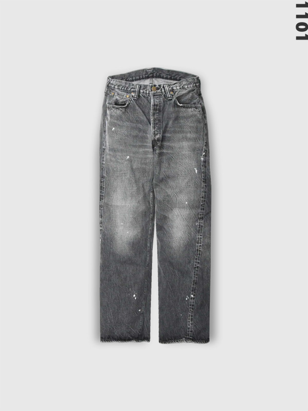 FULLCOUNT Straight Black Denim Dartford Splatter 13.7oz フルカウント Straight Black Denim Dartford Splatte