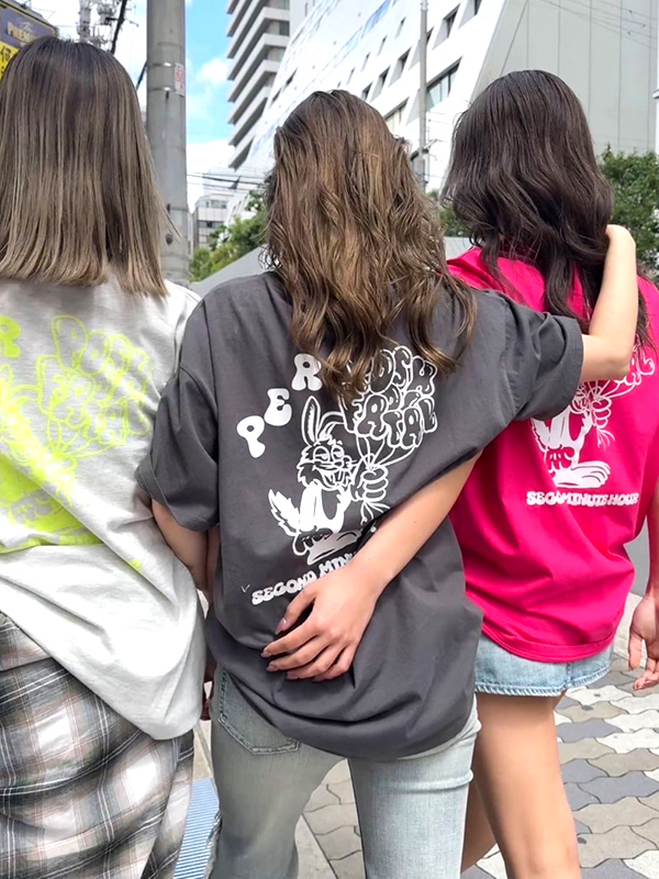 GYDA BALLOON BUNNY BIG T-SHIRT ジェイダ BALLOON BUNNY BIG Tシャツ 【GYDA(ジェイダ)】 西海岸LAのちょっとエッジィなスタイリング、空気感をイメ