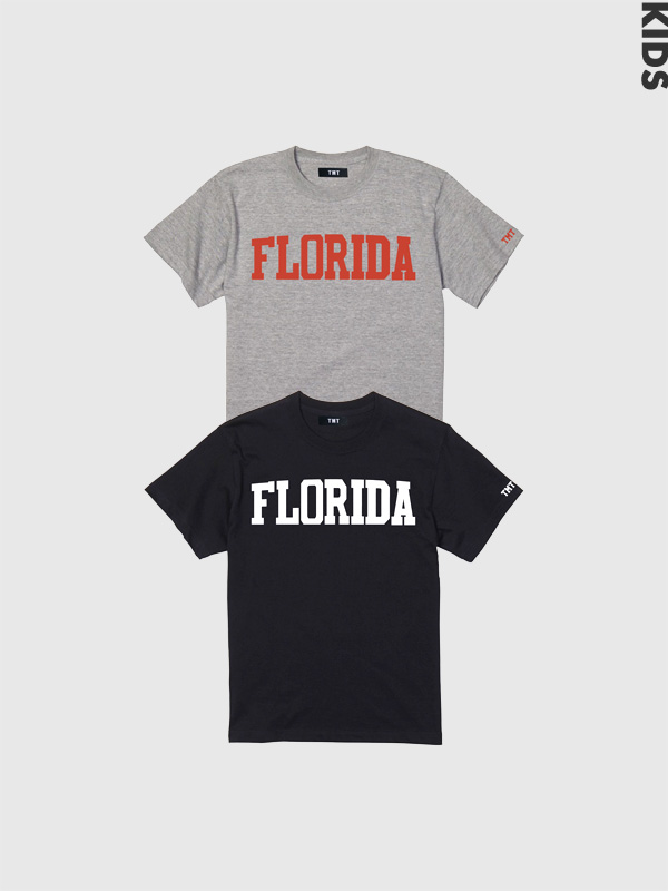 TMT 5.6oz COTTON KIDS S/S Tee FLORIDA ティーエムティー 5.6オンス キッズ 半袖 Tシャツ フロリダ 【TMT(ティーエムティー)】 1970〜80年代の古き良