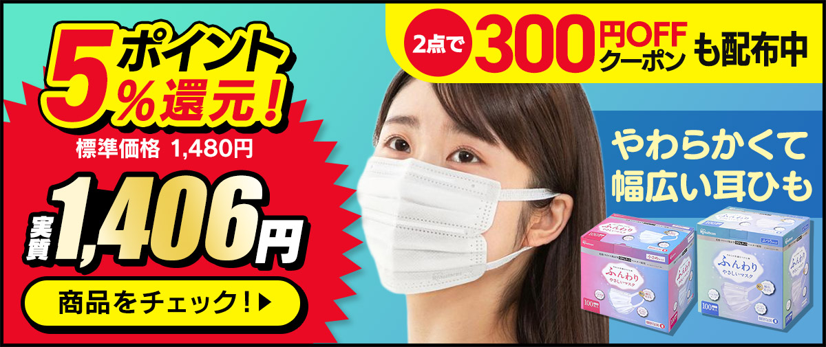 �ӂ���₳�����}�X�N�y�ӂ��E�����߁z�y��e��100���z