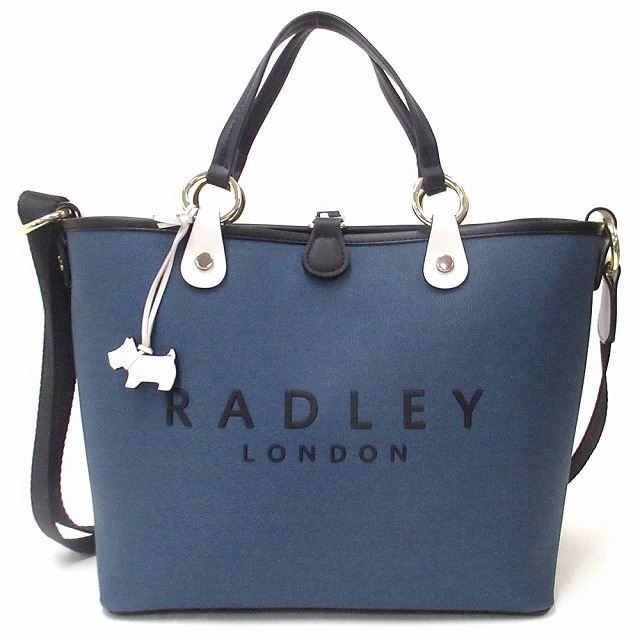 RADLEY LONDON ラドリーロンドン バッグ ロゴ トートバッグ ショルダーバッグ 2Way ADDISON GARDENS VINTAGE BLUE H9072425