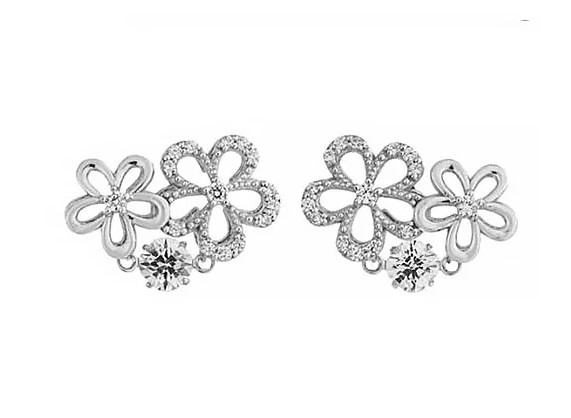 Crossfor New York クロスフォーニューヨーク ピアス Shiny Blossom NYE-119 正規品 美しい 可愛い お洒落 輝く シルバー ジュエリー ア