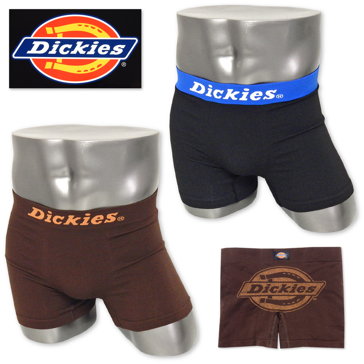 【送料無料】紳士 メンズ 成型 ボクサー パンツ Dickies 前閉じ ストレッチ 伸縮性 アンダーウェア 下着 M L LL yg-1134【メール便対応】