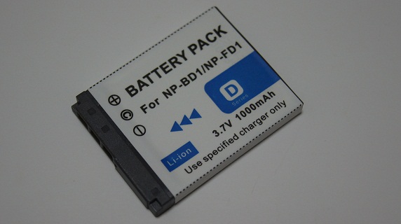 DSC-T70☆SONY NP-BD1/NP-FD1 対応互換大容量バッテリー 1000mAh