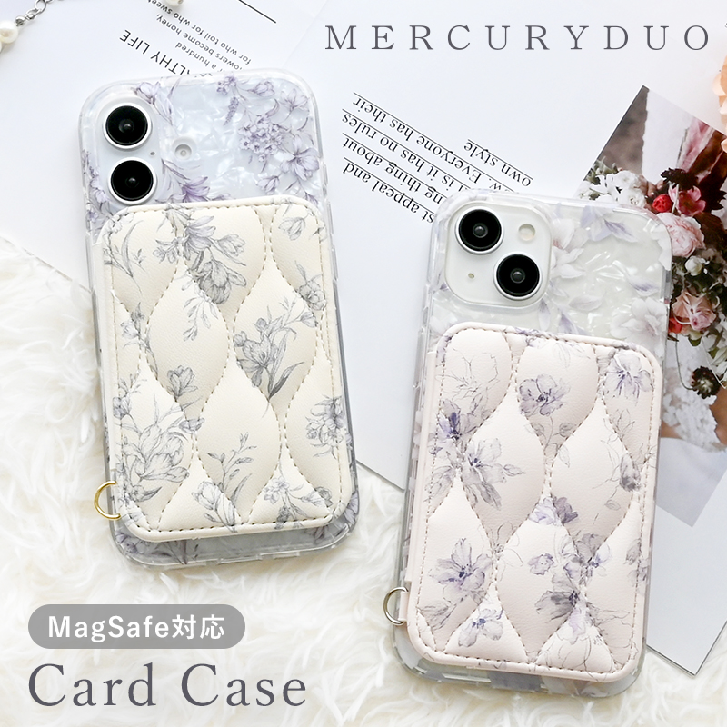 MagSafe 対応 スマホ ケース MERCURYDUO マーキュリーデュオ ブランド キルティング マグセーフ ケース magsafeカードケース カード収納