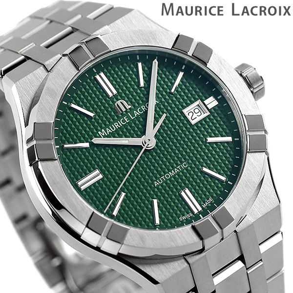 モーリスラクロア アイコン オートマティック 42mm スイス製 自動巻き メンズ 腕時計 AI6008-SS002-630-1 MAURICE LACROIX グリーン