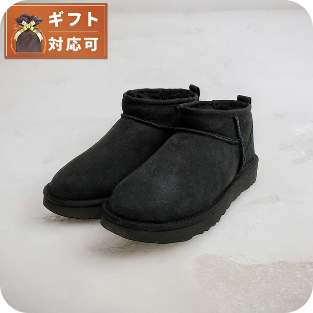 アグ UGG Classic Ultra Mini クラシックウルトラミニ ムートンブーツ 1116109-BLACK-6 レディース black 23.0cm 靴