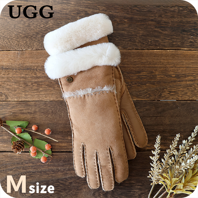 アグ 手袋 レディース ブランド UGG SHEEPSKIN SEAMED GLOVE Mサイズ 17371 Chestnut 小物
