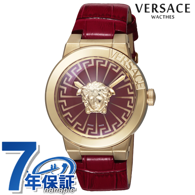 ヴェルサーチ メデューサ インフィニティ クオーツ 腕時計 ブランド レディース VERSACE VE3F00722 アナログ レッド 赤 スイス製