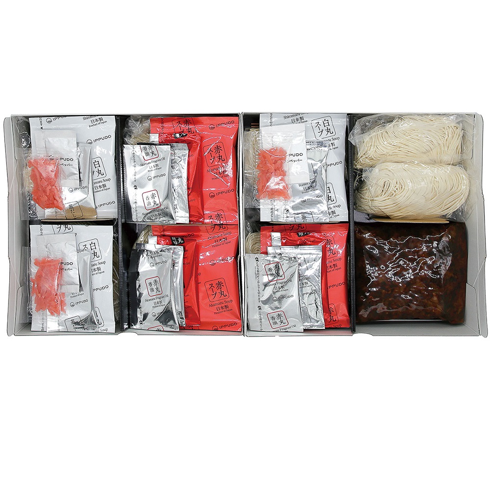 博多絹ごしラーメンセットE 6902 創業当時から今に引き継ぐ一風堂の『熟成なめらか白丸』と白丸をベースにコクと深みを追求した『濃厚コク旨赤丸』を詰合せました。一風堂のお店の味をお楽しみ下さい。お鍋一