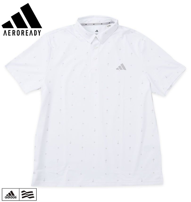 adidas golfのモノグラム半袖シャツです。 コースでのパフォーマンスを上げる機能性に、ゴルファーの心意気を表現するモノグラムスタイルをプラス。 このゴルフポロシャツには、ティーオフからクラブハ