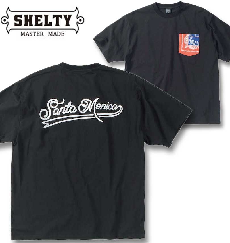 SHELTYの天竺バンダナ柄ポケット付刺繍半袖Tシャツです。 胸元の個性的なバンダナ柄のポケットがアクセント。シンプルな中にも遊び心をプラス。 背中には繊細な刺繍が施され、個性とスタイルが融合。他には