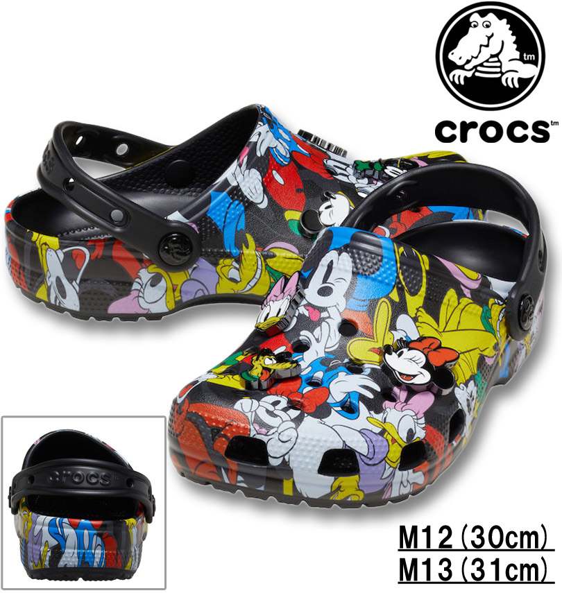大きいサイズ crocs クロックス サンダル MICKEY AND FRIENDS CLASSIC CLOG マルチ M12/30cm M13/31cm 1240-5343-1-90